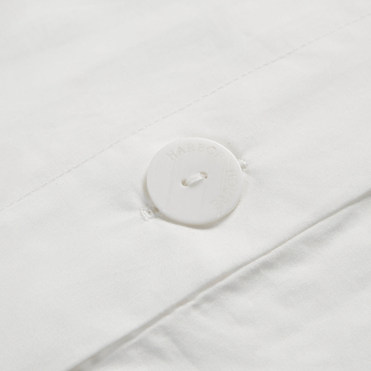 White Cotton Duvet Cover Mini Set with Embroidered Seashells – Full/Queen