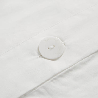 White Cotton Duvet Cover Mini Set with Embroidered Seashells – Full/Queen