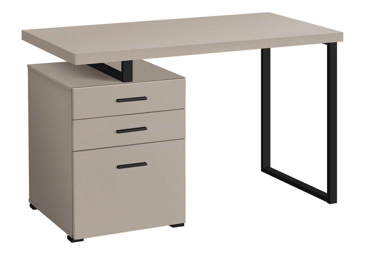 Reversible Computer Desk with Storage Drawers - Multiple Colors