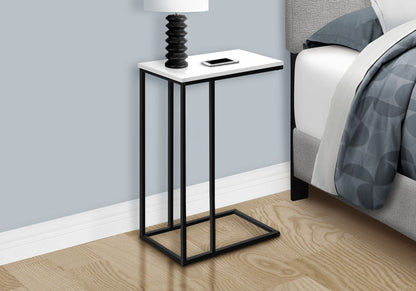 C-Shaped Metal Accent Table with Space-Saving Functionality - Multiple Colors