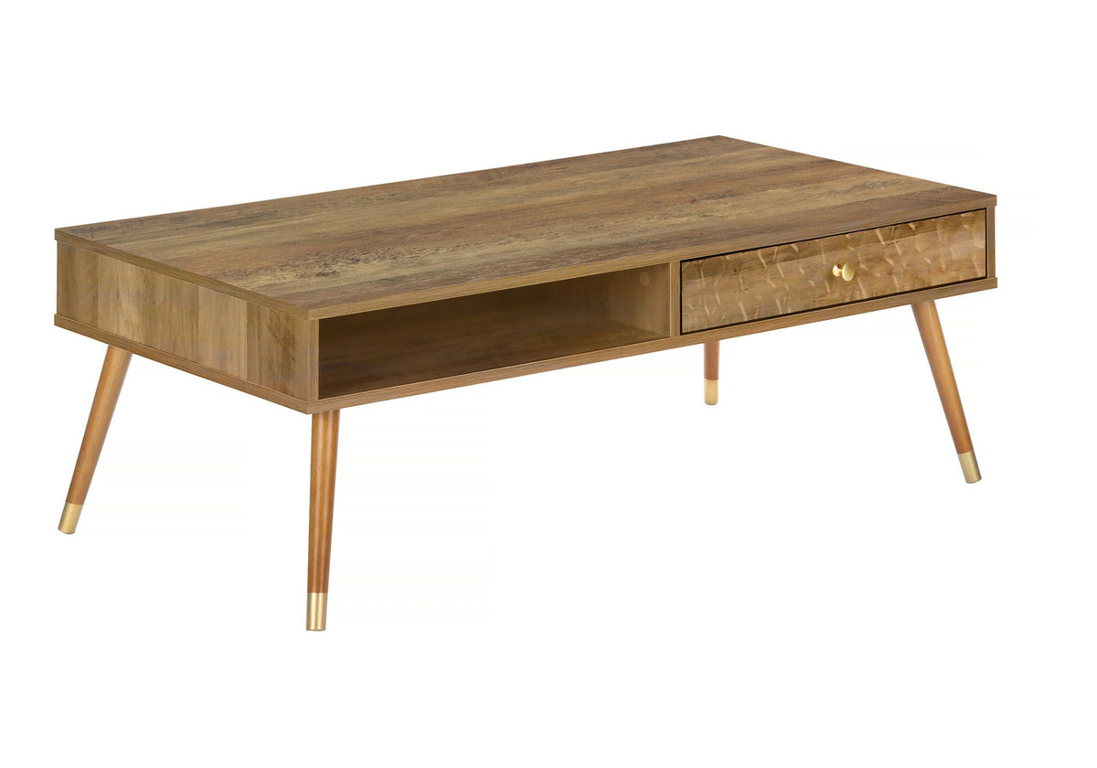 Mid-Century Modern Walnut Coffee Table with Storage - Walnut