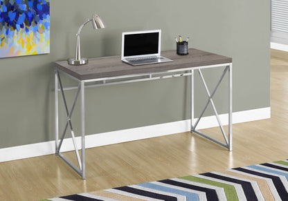Contemporary Glossy Computer Desk with Sturdy Metal Base - Multiple Colors