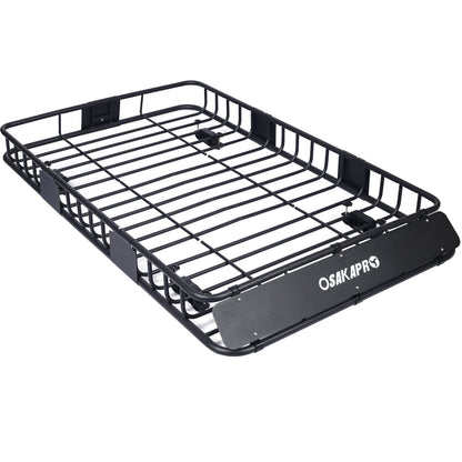 Rooftop Cargo Carrier Basket Steel Universal Fit - Black