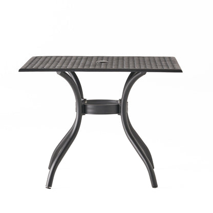 Arch Mesh Dining Table with Lightweight Frame - Black