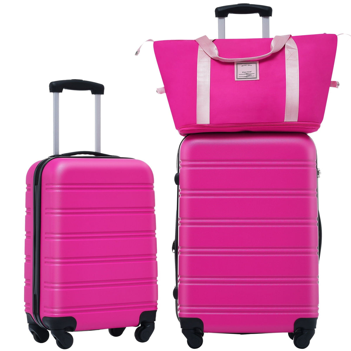 Hardshell Luggage Set 2 Pieces with TSA Lock - Pink