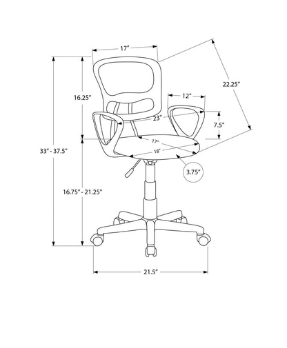 Ergonomic Adjustable Office Chair - Black