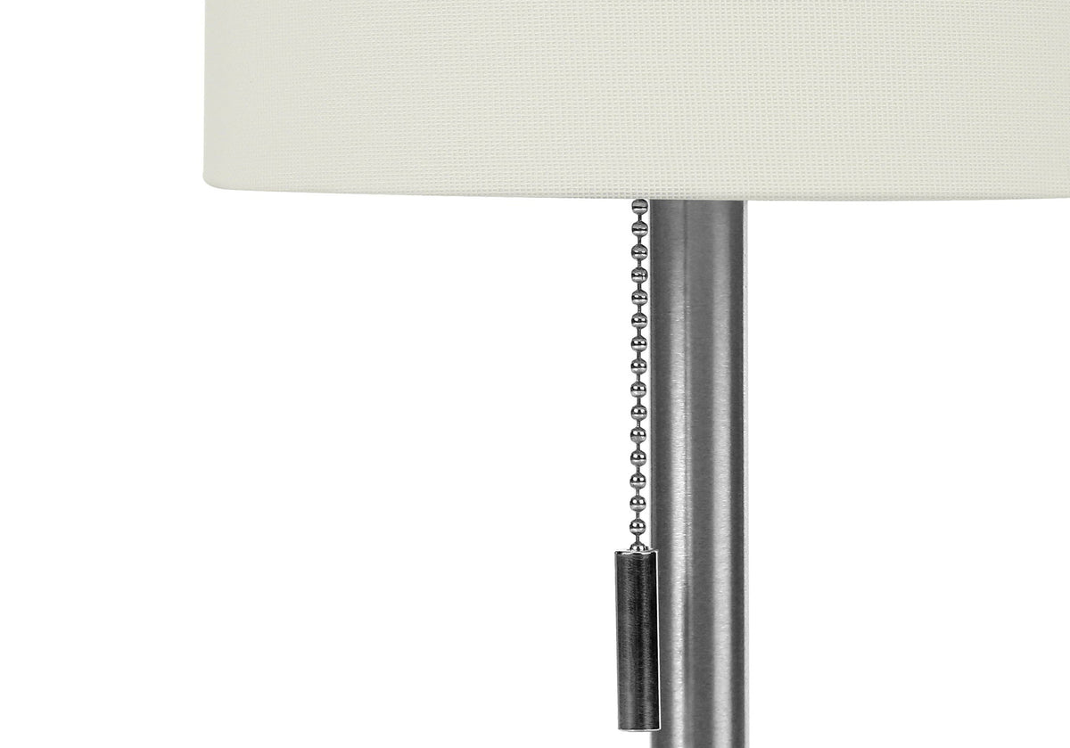 Contemporary Table Lamp Set with USB Port - Nickel