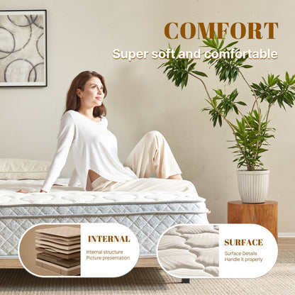 12 Inch Hybrid Cooling Memory Foam Mattress with Balanced Support