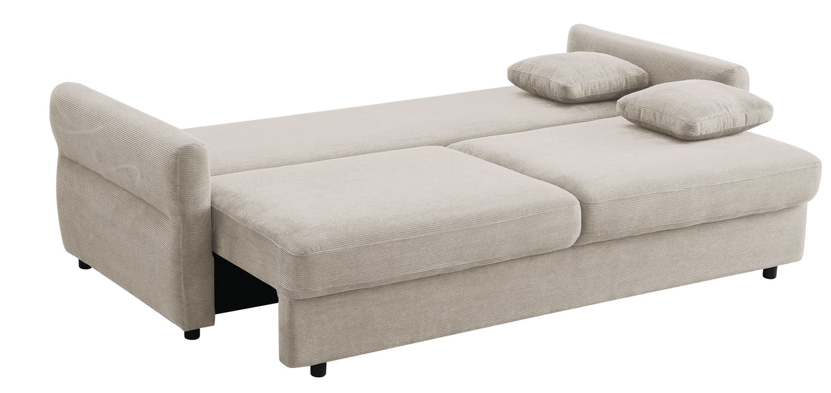 Haran Fabric Pull-Out Sleeper with Storage - Beige