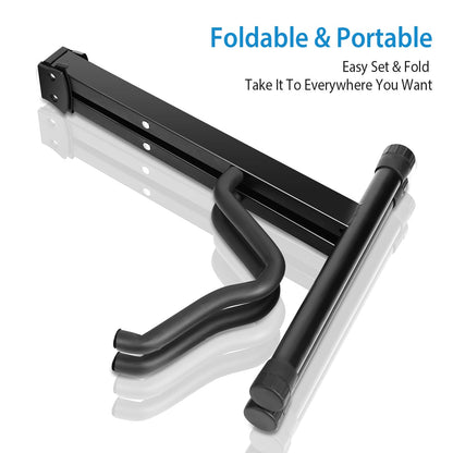 Guitar Stand A Frame Foldable Guitar Holder Portable Mount For Acoustic Electric Classical Guitars Violin Ukulele Bass Banjo
