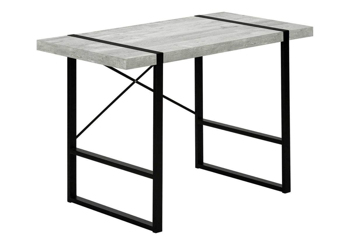 Industrial Computer Desk with Concrete-Look Tabletop - Multiple Colors
