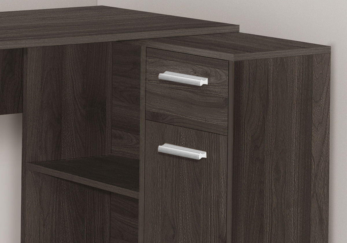 L-Shaped Computer Desk with Storage Drawers - Multiple Colors