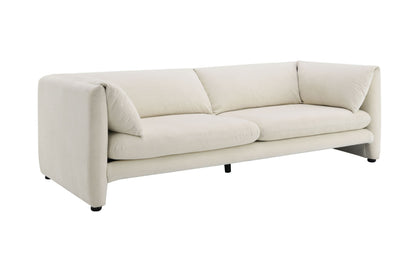 Jaeda Beige Boucle Sofa with Plush Foam Cushions - Beige