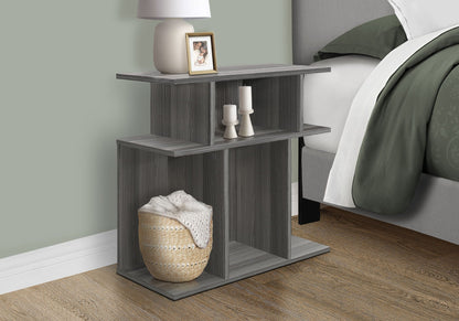 Contemporary Wood Accent Table with 6 Shelves - Multiple Colors