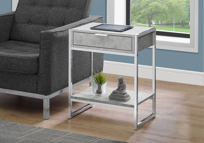 Accent Side Table with Storage Drawer and Spacious Tabletop - Multiple Colors