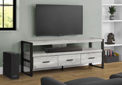 Modern TV Stand Console with Storage Drawers and Metal Frame - Multiple Colors