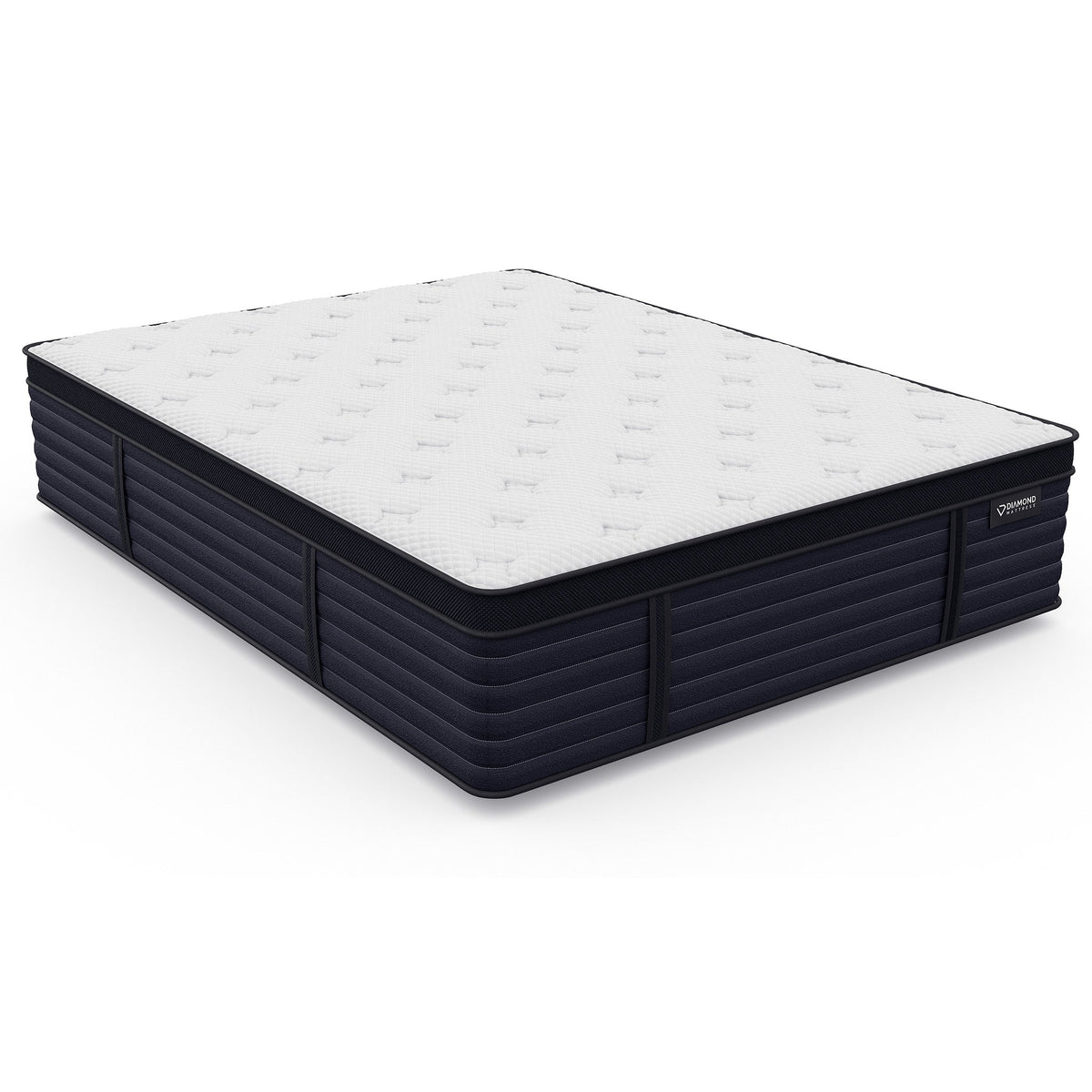 Full Size Latex Hybrid Mattress with Euro-Top and Zoned Coil Support - Medium Feel