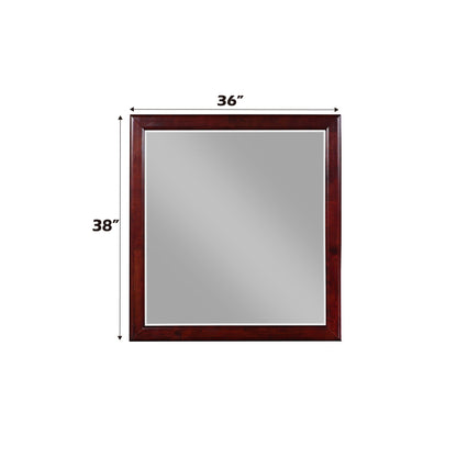 Louis Philippe Bedroom Mirror with Elegant Wood Frame - Dark Brown, Dark Gray, or White