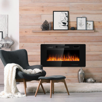 36" Slim Wall Mount Fireplace