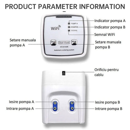 Smart WiFi Irrigation System - Dual Pump Automatic Timer Drip Kit, App Remote Control for Patio & Garden Watering