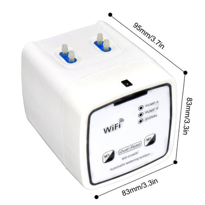 Smart WiFi Irrigation System - Dual Pump Automatic Timer Drip Kit, App Remote Control for Patio & Garden Watering