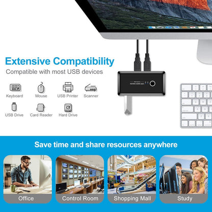 USB 3.0 printer sharer 4-port USB multi interface two computer switchers and splitters