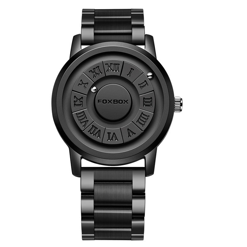 FB0047 Cool Magnetic Suspension Watch Men's Black Technology Creative Personality Concept Watch