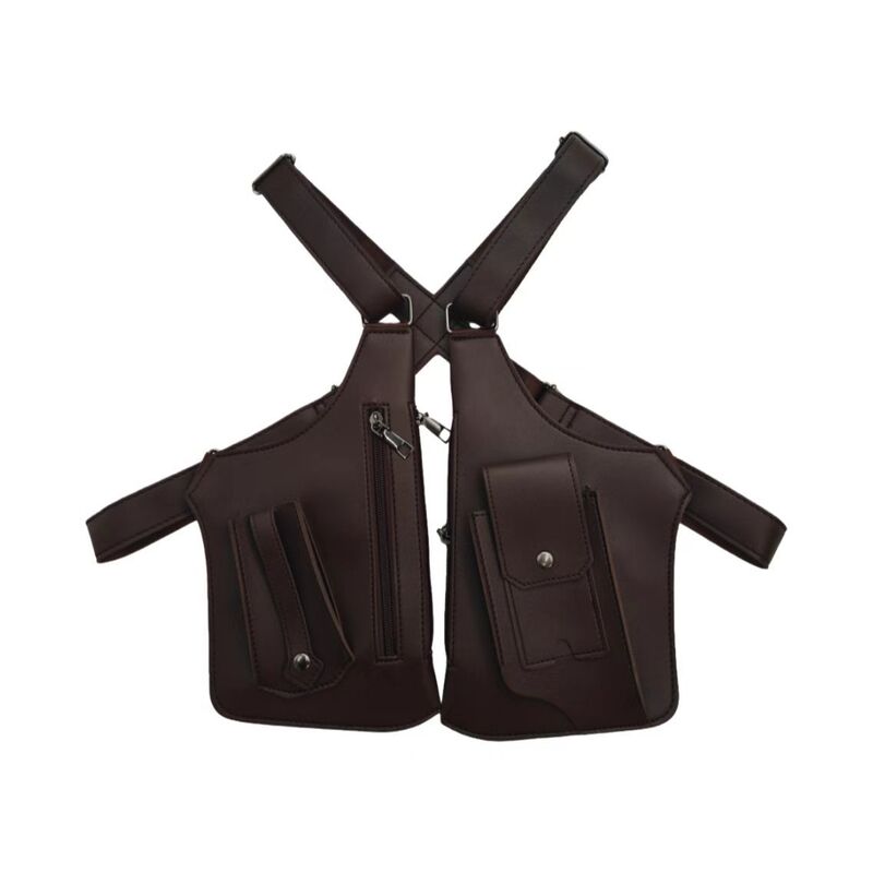 Anti-Theft PU Leather Underarm Bag - Crossbody Chest Sling Bag with Hidden Pocket & Adjustable Strap