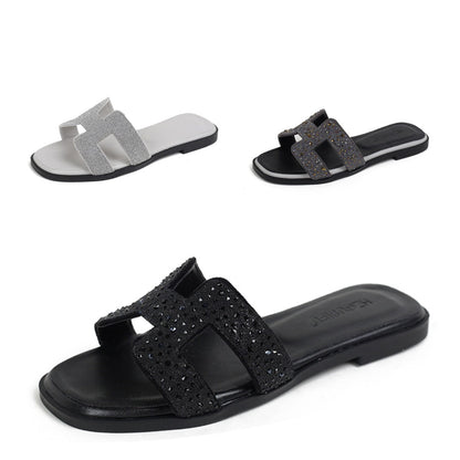 Color-block Slides for Women,Beach Travel Shoes