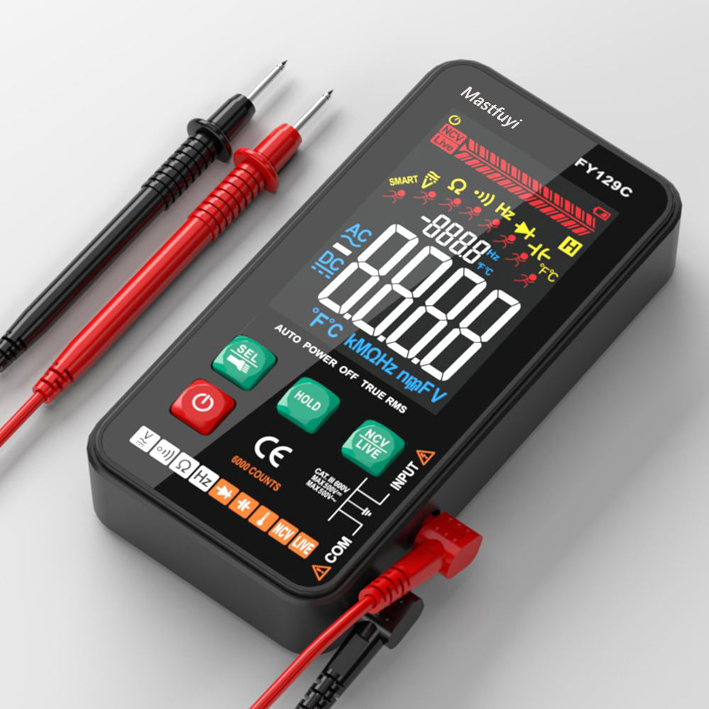 FY129C Digital Multifunction Multimeter Large Screen Smart Electrical AC DC Multimeter Auto identification