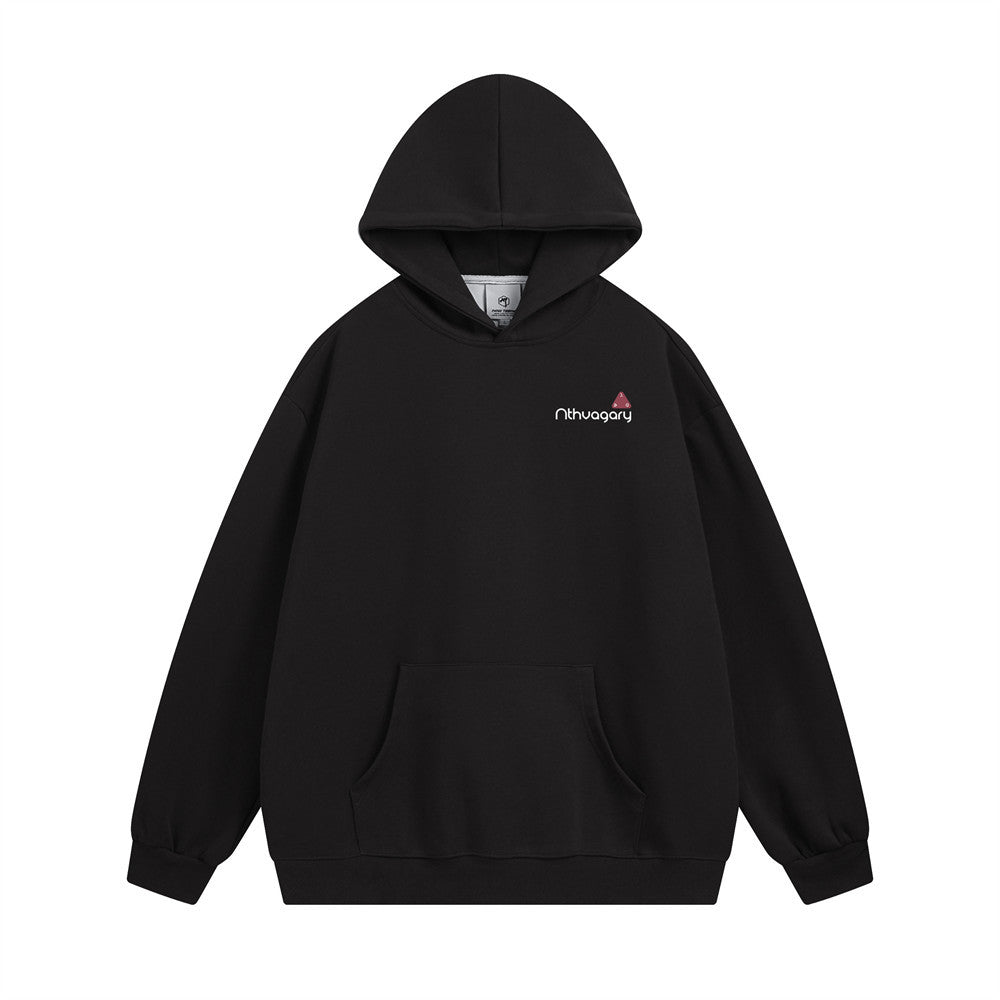Letter printed hooded sweatshirt