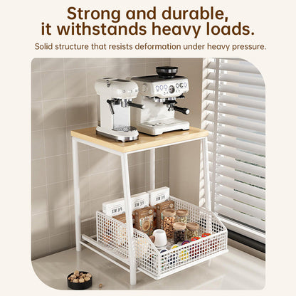 Modern Kitchen Microwave Shelf – Space-Saving Countertop Storage for Appliances, Elegant Design