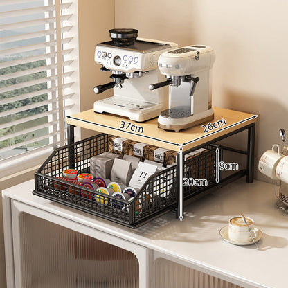 Modern Kitchen Microwave Shelf – Space-Saving Countertop Storage for Appliances, Elegant Design
