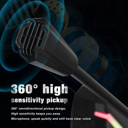 New desktop RGB luminous condenser microphone live broadcast shouting microphone gaming microphone