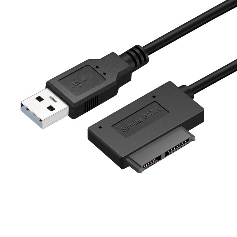 Notebook optical drive cable SATA to USB adapter cable 6+7P SATA to USB 2.0 easy drive cable adapter box