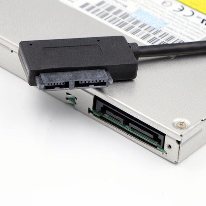 Notebook optical drive cable SATA to USB adapter cable 6+7P SATA to USB 2.0 easy drive cable adapter box