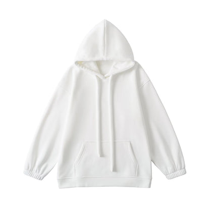 Loose drawstring hooded sweatshirt