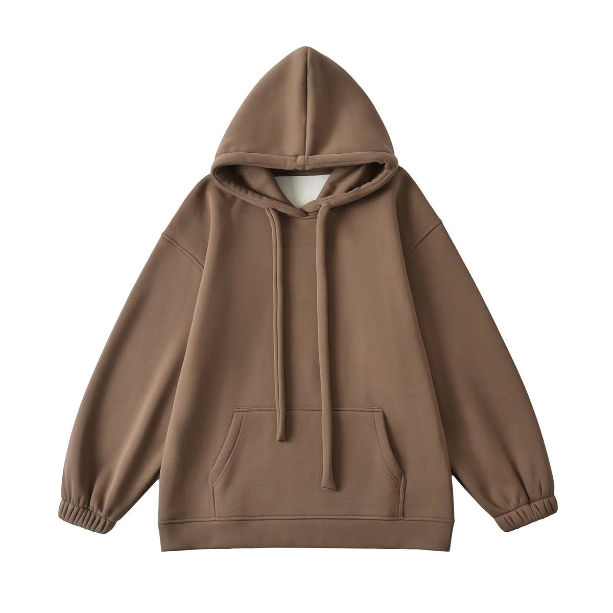 Loose drawstring hooded sweatshirt