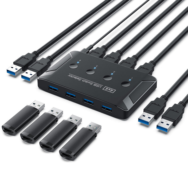 USB 3.0 multi interface four in four out hub printer sharer multi computer shared switch