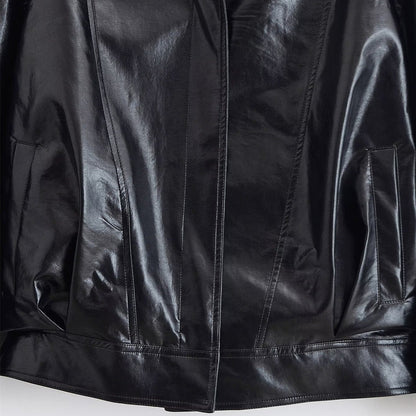 Retro Cool Leather Jacket Women's Wear