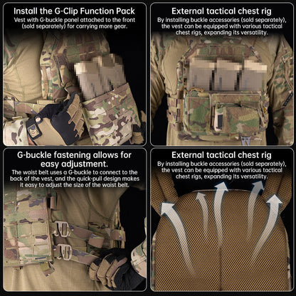 Dual-Mode Tactical Vest: Agilite G-Hook & Quick-Release Cummerbund Conversion Kit for KZ