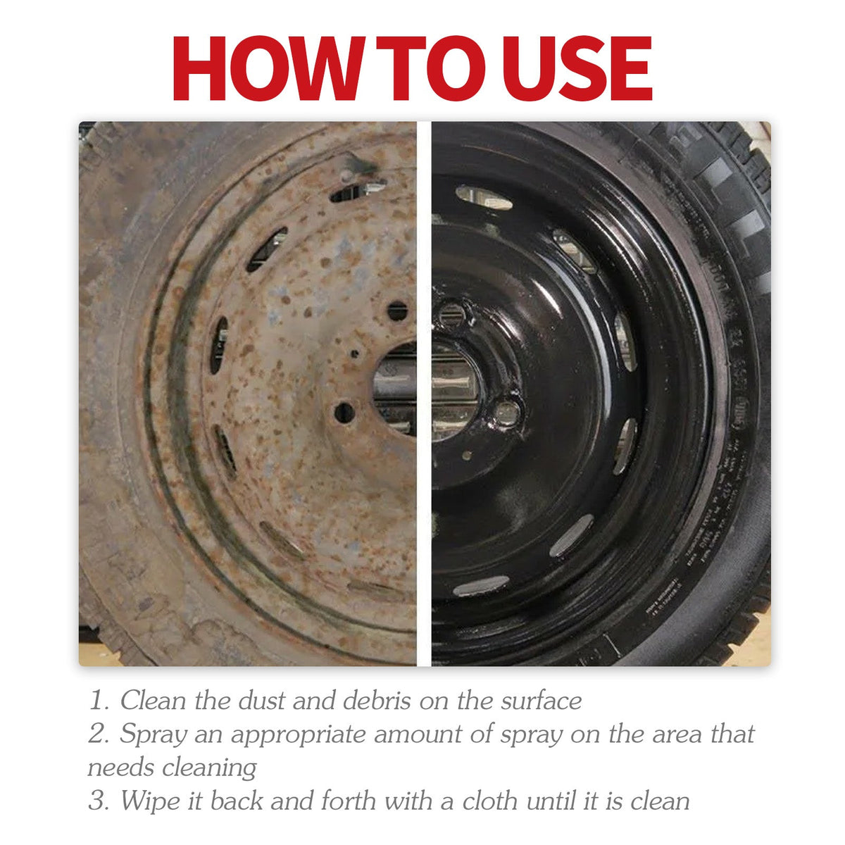 Car Multi-Functional Cleaner, Car Paint Surface Wheel Hub Metal Strong Decontamination Cleaner