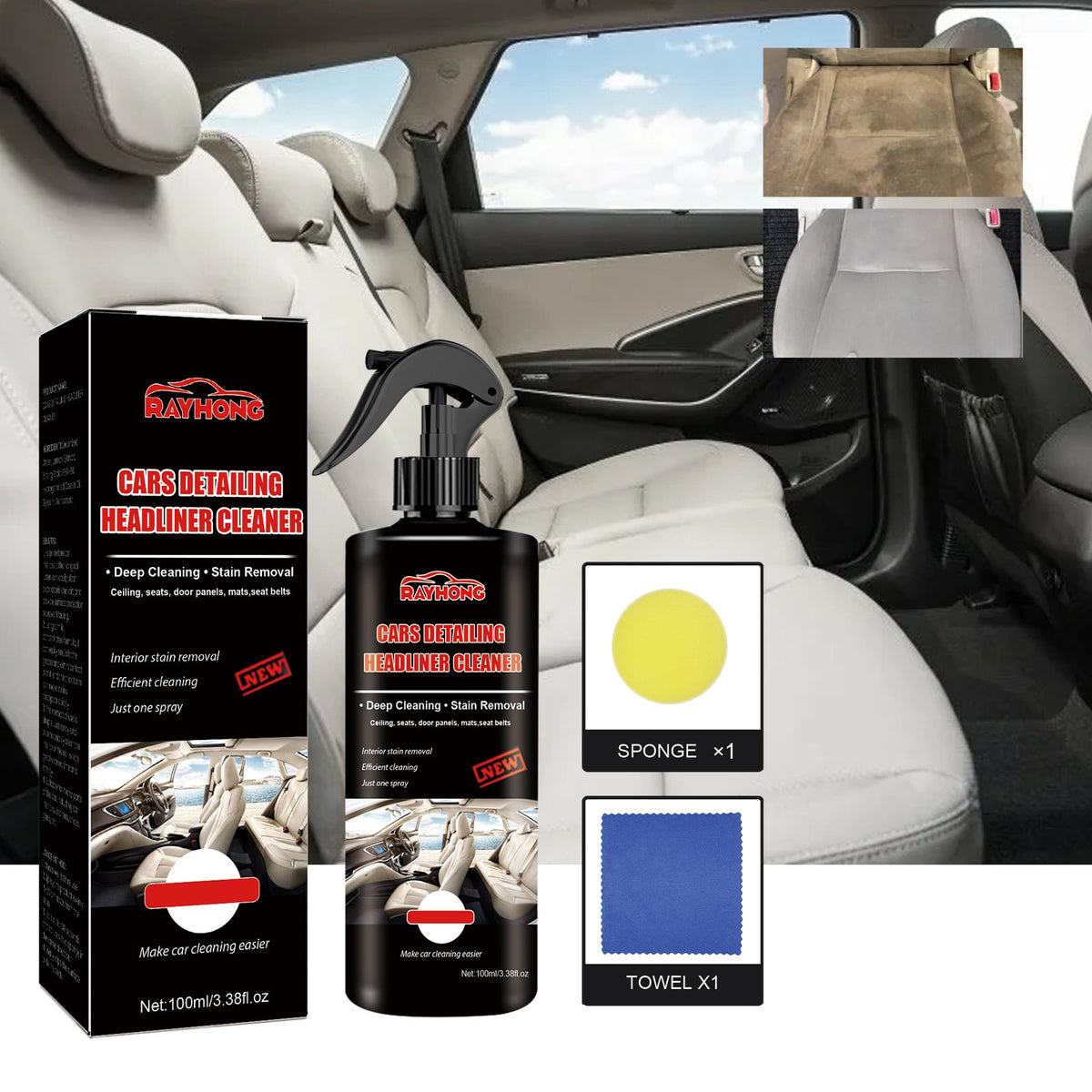 Interior Retreader, Automotive Interior Maintenance Special Decontamination Cleaning Multi-Functional Cleaner
