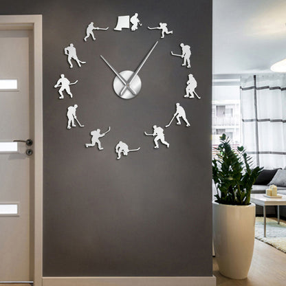 Frameless DIY Wall Clock 3D Mirror Wall Sticker