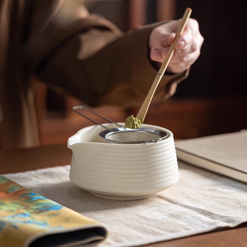 Premium 8-piece Matcha Set: Ceramic Chawan, whisky gift box, Matcha tools – for tea lovers