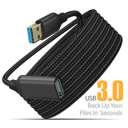 USB 3.0 male to female data cable, USB flash drive, keyboard, mouse, PS4, PS5 game console controller, charging extension cable