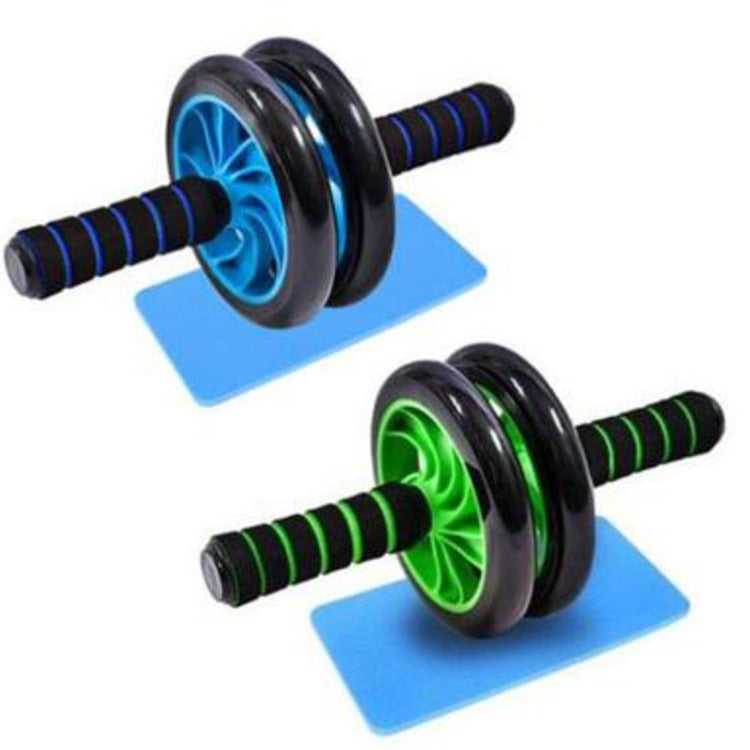 Abdominal Exercise Roller - Classic Dual Wheel with Foam Handles - Includes Extra Thick Knee Pad