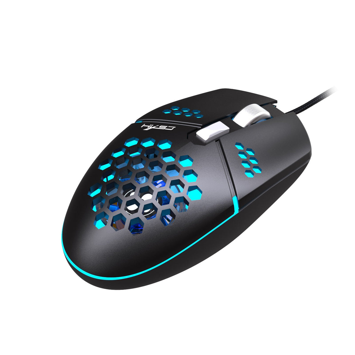 J400 new fan macro programming wired hole gaming mouse 8000dpi adjustable anti sweat design