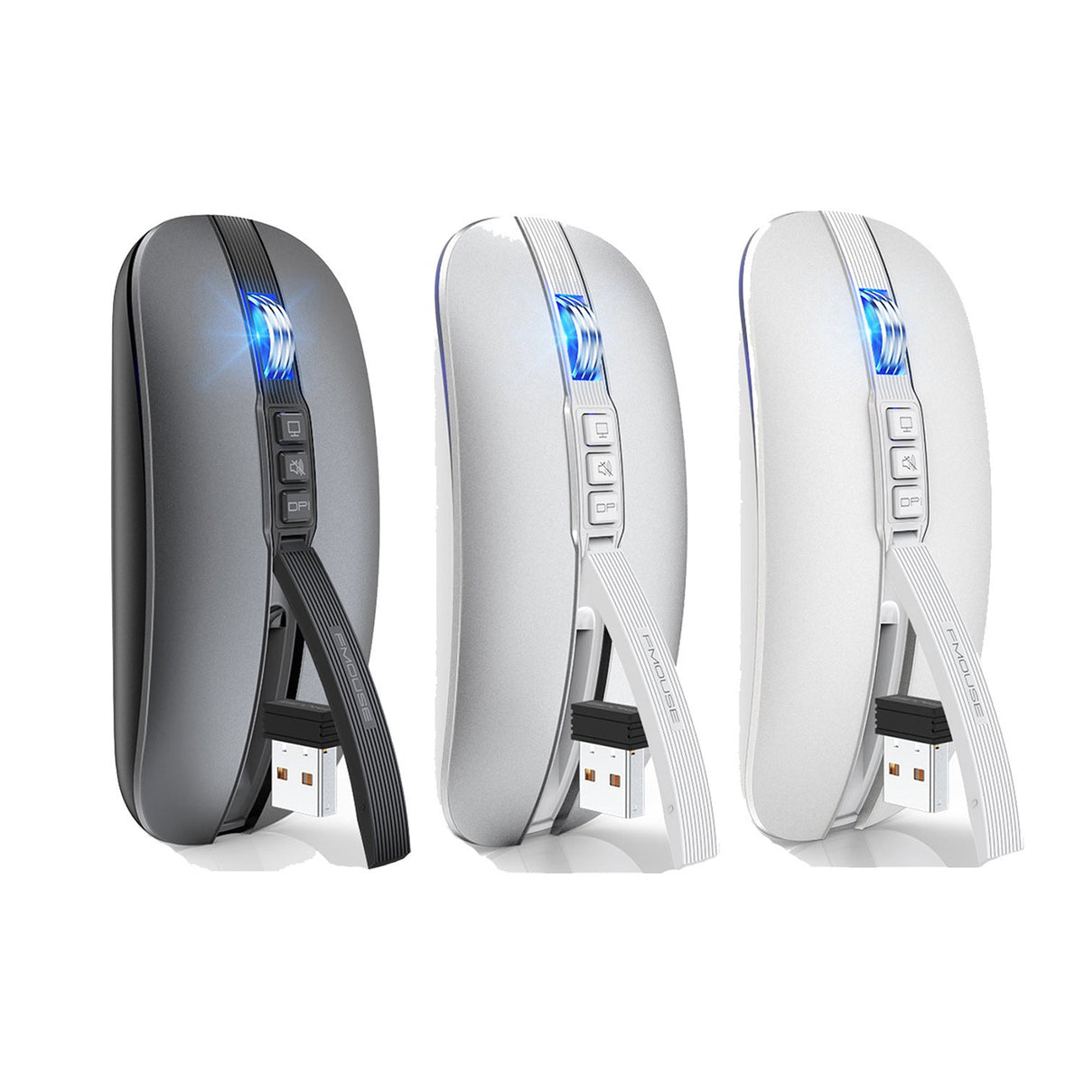 Wireless Mouse Bluetooth Dual Mode 2.4G/BT5.1 Silent Mouse 2400DPI PC Notebook Business Office