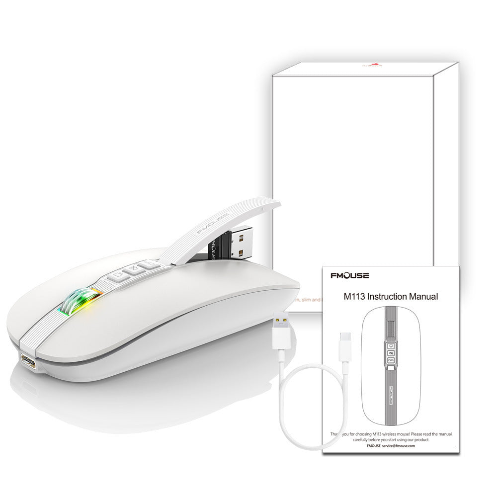 Wireless Mouse Bluetooth Dual Mode 2.4G/BT5.1 Silent Mouse 2400DPI PC Notebook Business Office